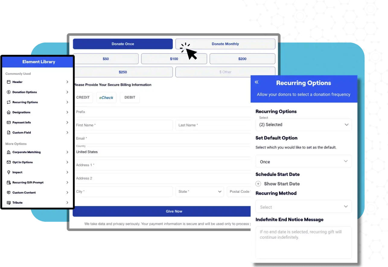 Hero image showing iDonate online donation pages capabilities