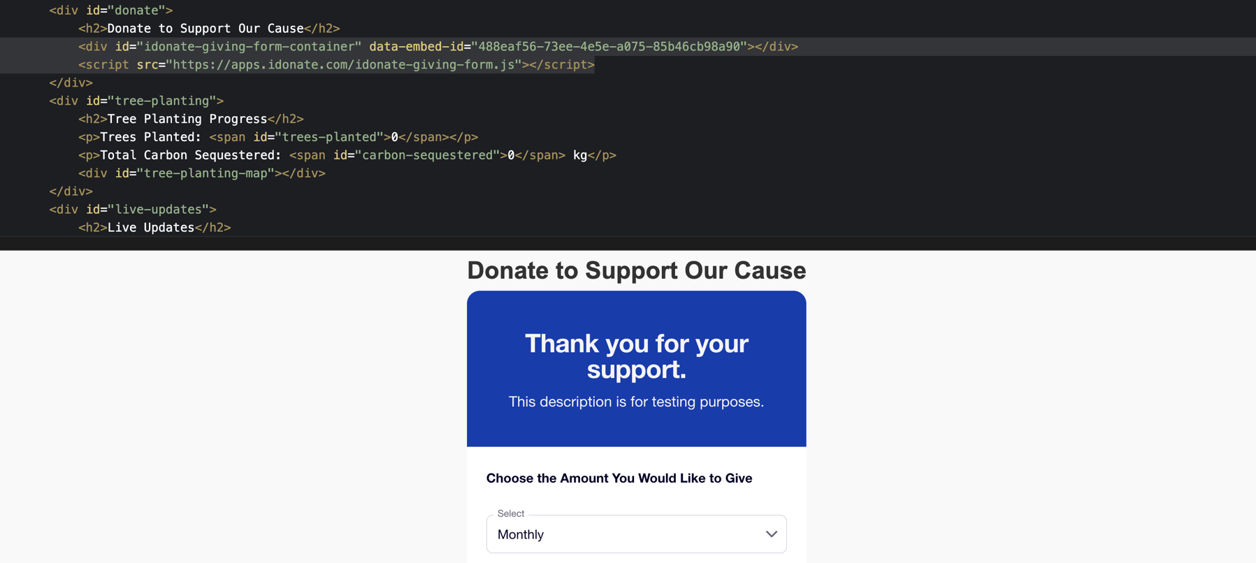 Add a Giving Form to Your Website