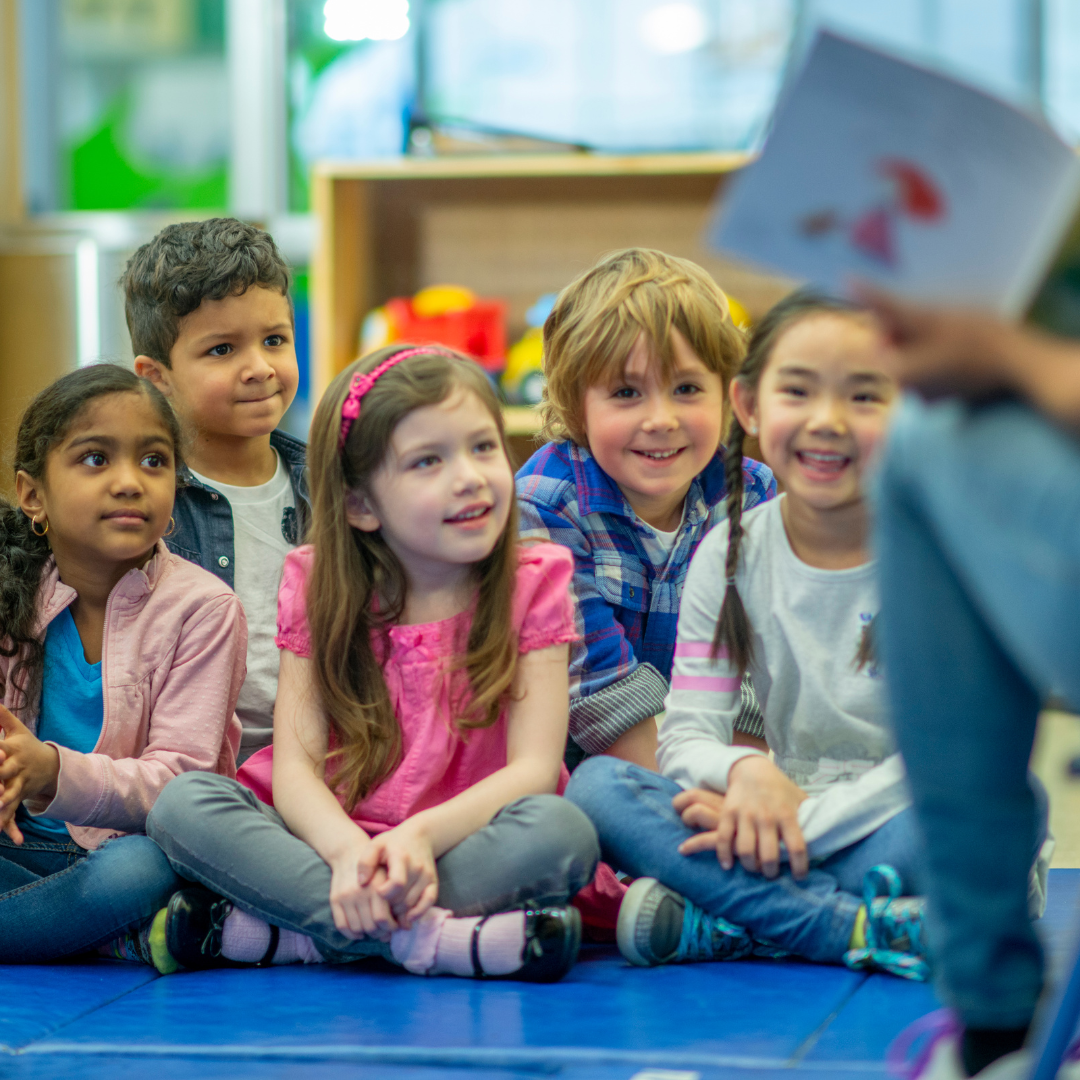 kids smiling at school