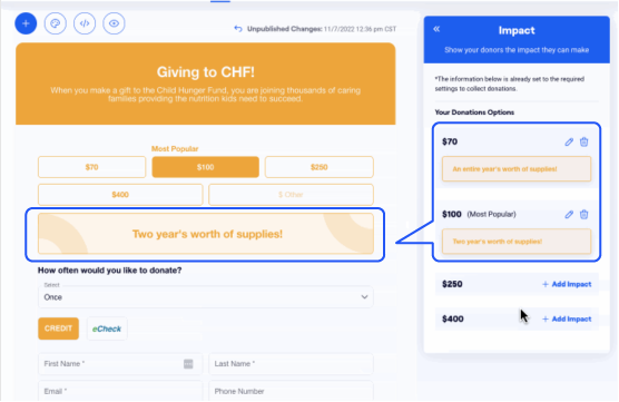 Giving Impact Equation Editor