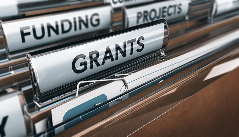 folder of types of grants for nonprofits
