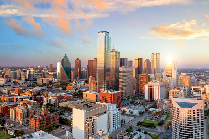 skyline of dallas, home of idonate